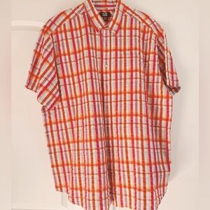 Cutter & Buck, Men’s Red and White Checkered Shirt